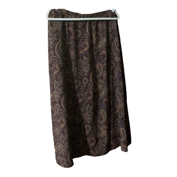 Studio 32 Maxi Banded Front Elastic & Zip Back Paisley Skirt Tall Plus Size 20 - Picture 2 of 2